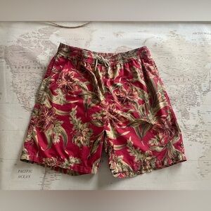 Polo Ralph Lauren Shorts Swim Trunks Hawaiian Print Floral Size XL